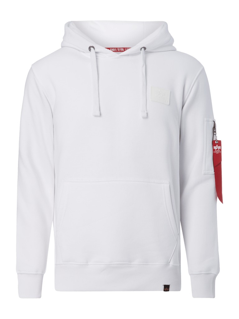 Alpha Industries Hoodie Mit Logo Print Weiss Online Kaufen