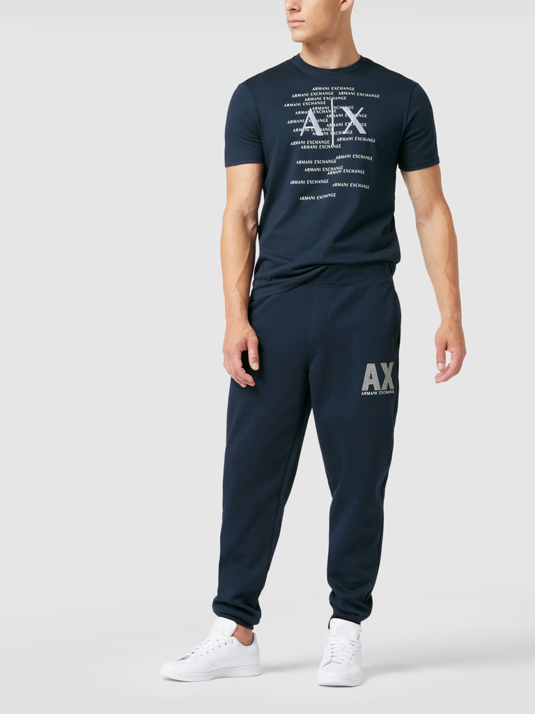 ARMANI EXCHANGE Sweatpants mit Label Print marine online kaufen