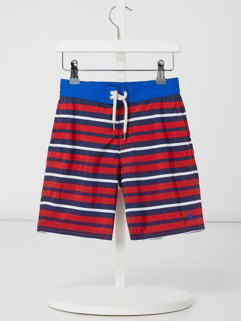 Polo Ralph Lauren Kids Zwembroek met streepmotief in rood online kopen