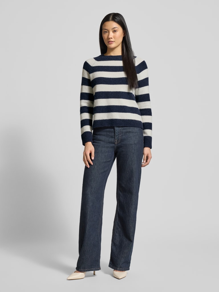 BOSS Regular Fit Strickpullover aus Alpaka-Mix Modell 'FEBISAN' (marine ...