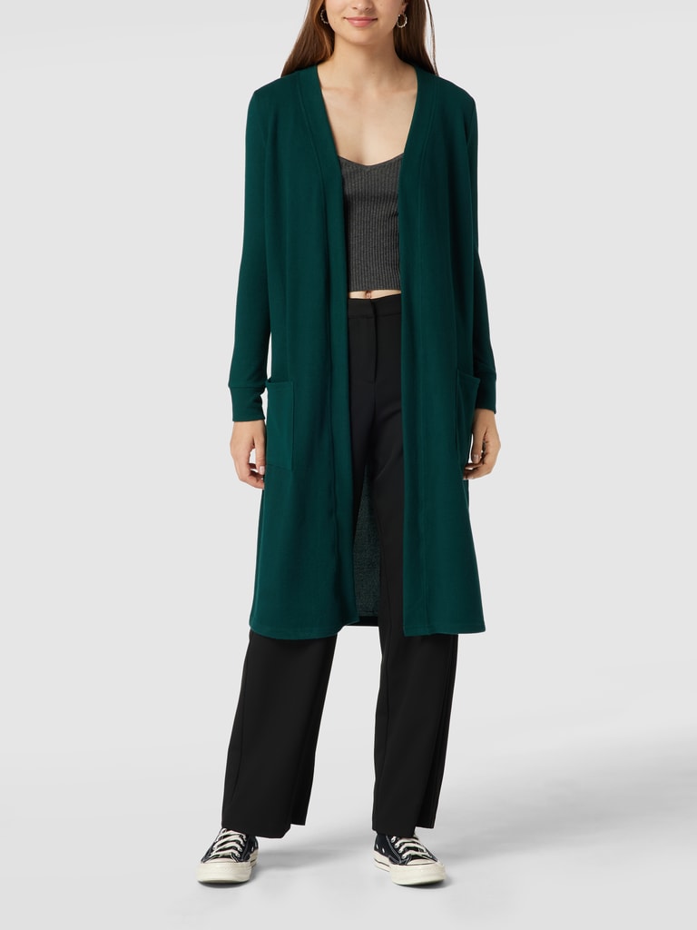 Cardigan Lungo Noisy May Donna - Giaccona In Poliestere Morbido Con Scollo A V, Vestibilità Rilassata - Foto 5
