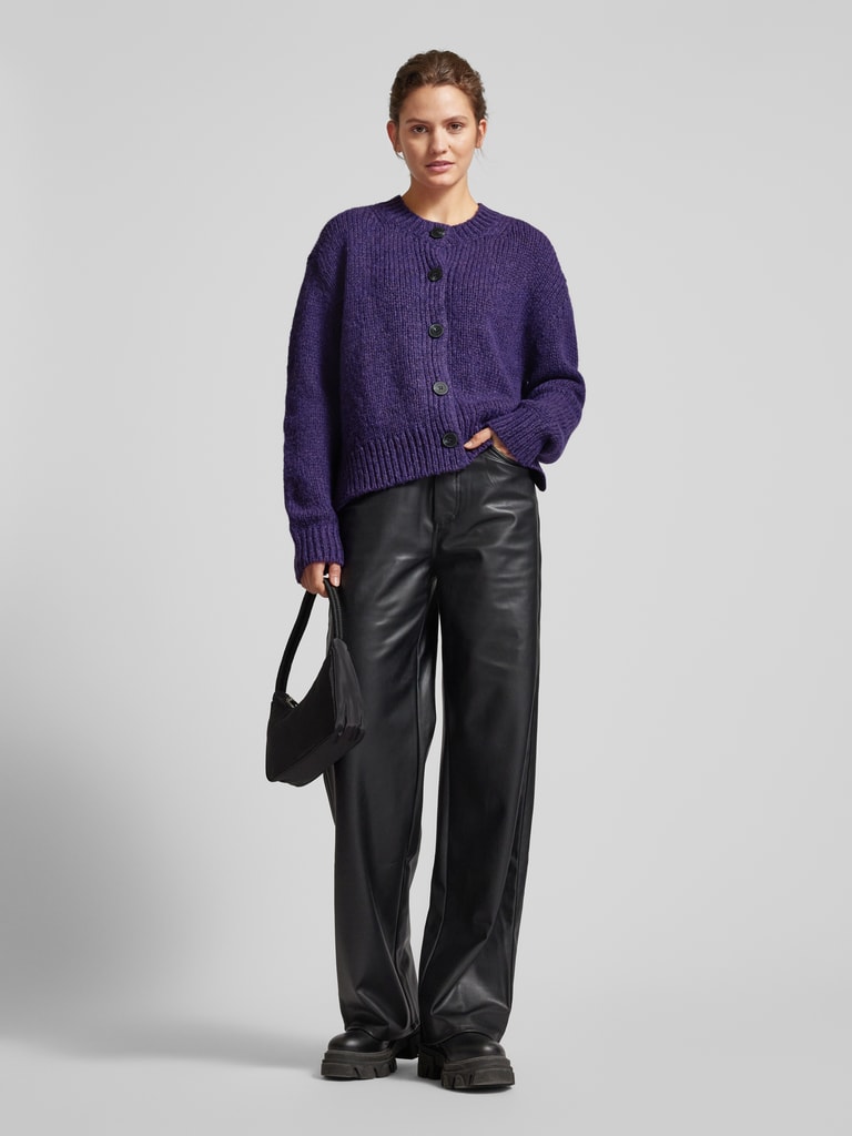 Marc O'Polo Denim Strickjacke mit Knopfleiste (lila) online kaufen