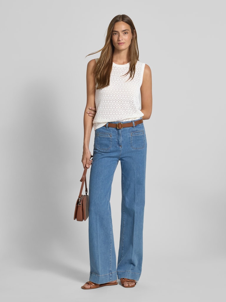 Christian Berg Woman Selection Tricottop met ronde hals in ecru online ...