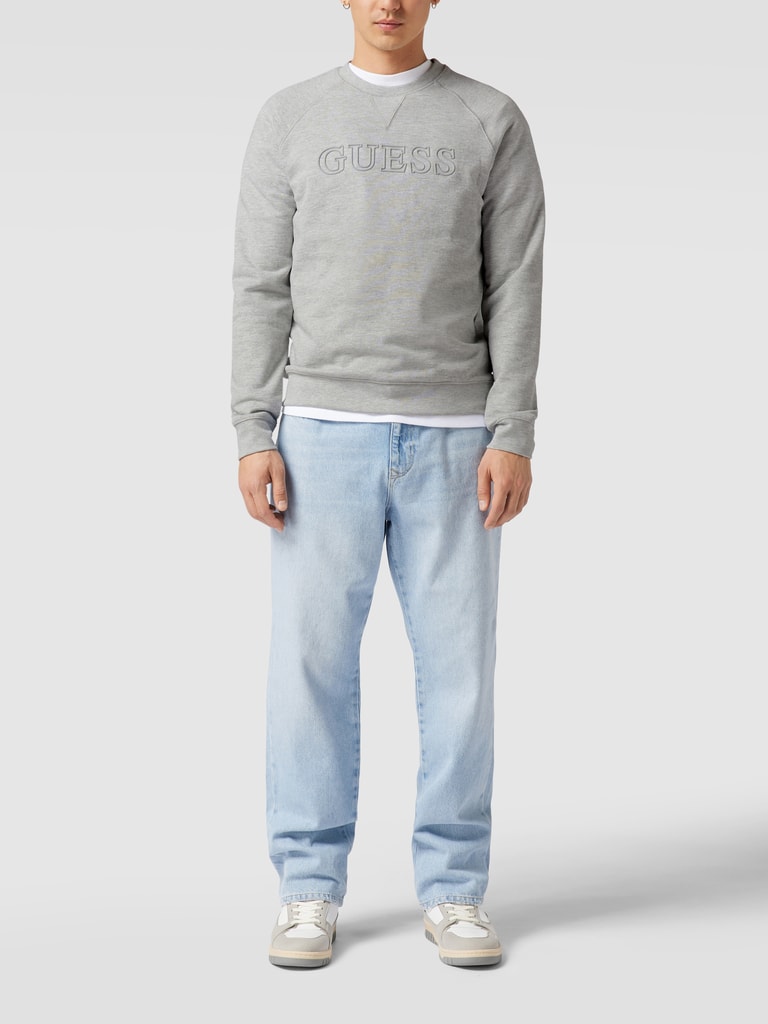 Guess Sweatshirt mit Label-Detail (mittelgrau melange) online kaufen