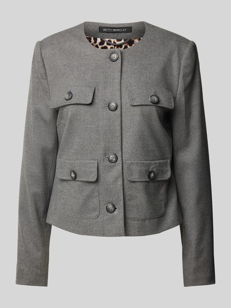 Betty Barclay Blazer met klepzakken in lichtgrijs online kopen P&C