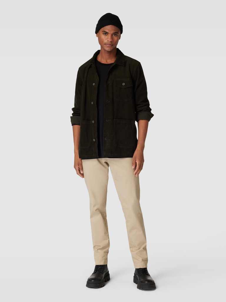 Lindbergh Overhemdjack van corduroy met borstzak, model 'Corduroy' in