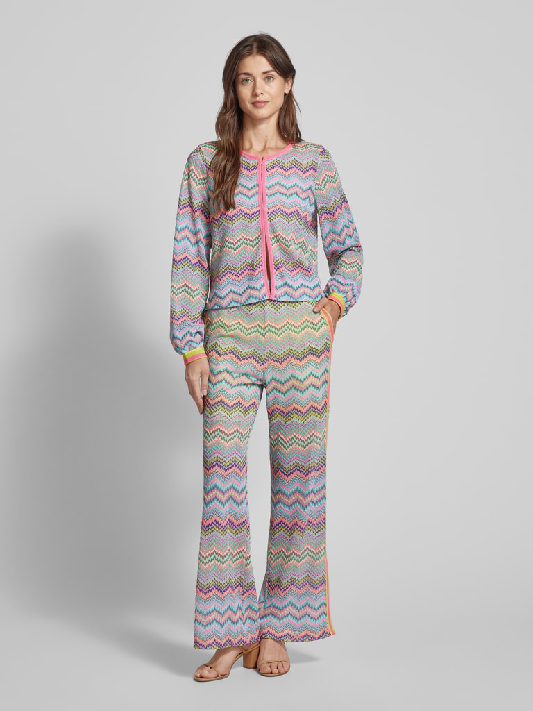 YAS Flared cut stoffen broek met krijtstreep, model 'Pinlou' in