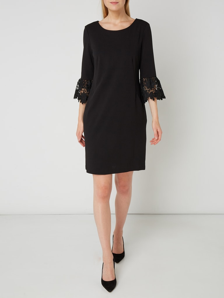 S.Oliver BLACK LABEL Kleid Aus Interlockjersey Mit Raff-Details - Regular Fit