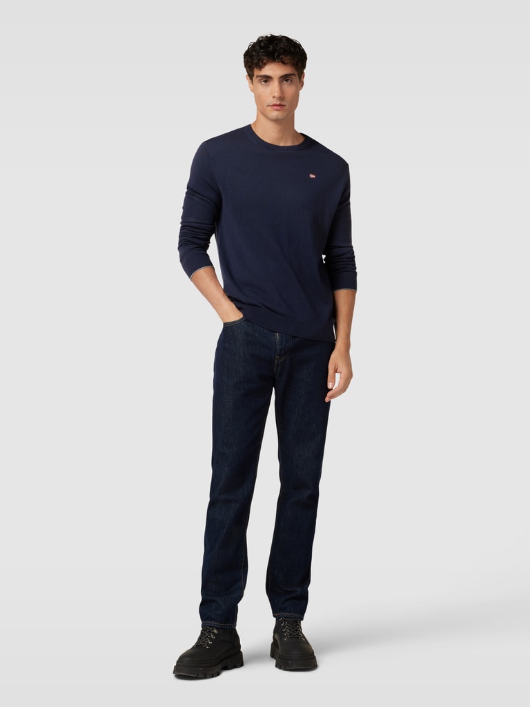 Napapijri Davamand V3 Herrenpullover – Marineblau, Bequemer Sweatshirt-Stoff