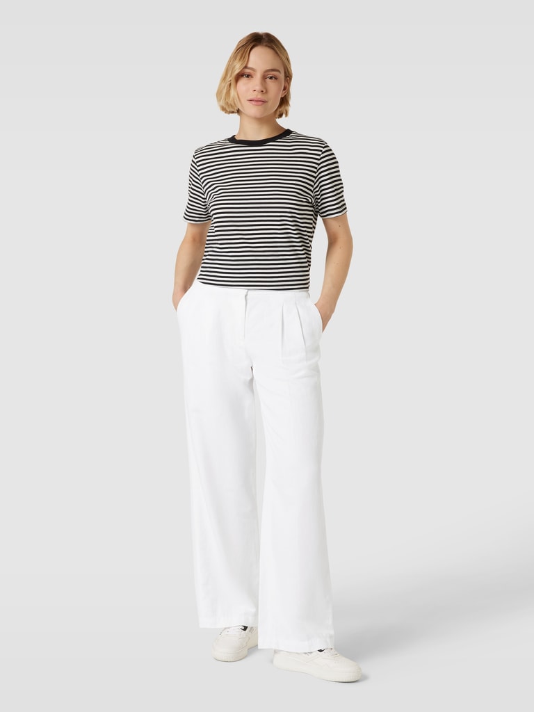 OPUS Leinenhose mit teilelastischem Bund Modell 'Milis' (weiss) online kaufen