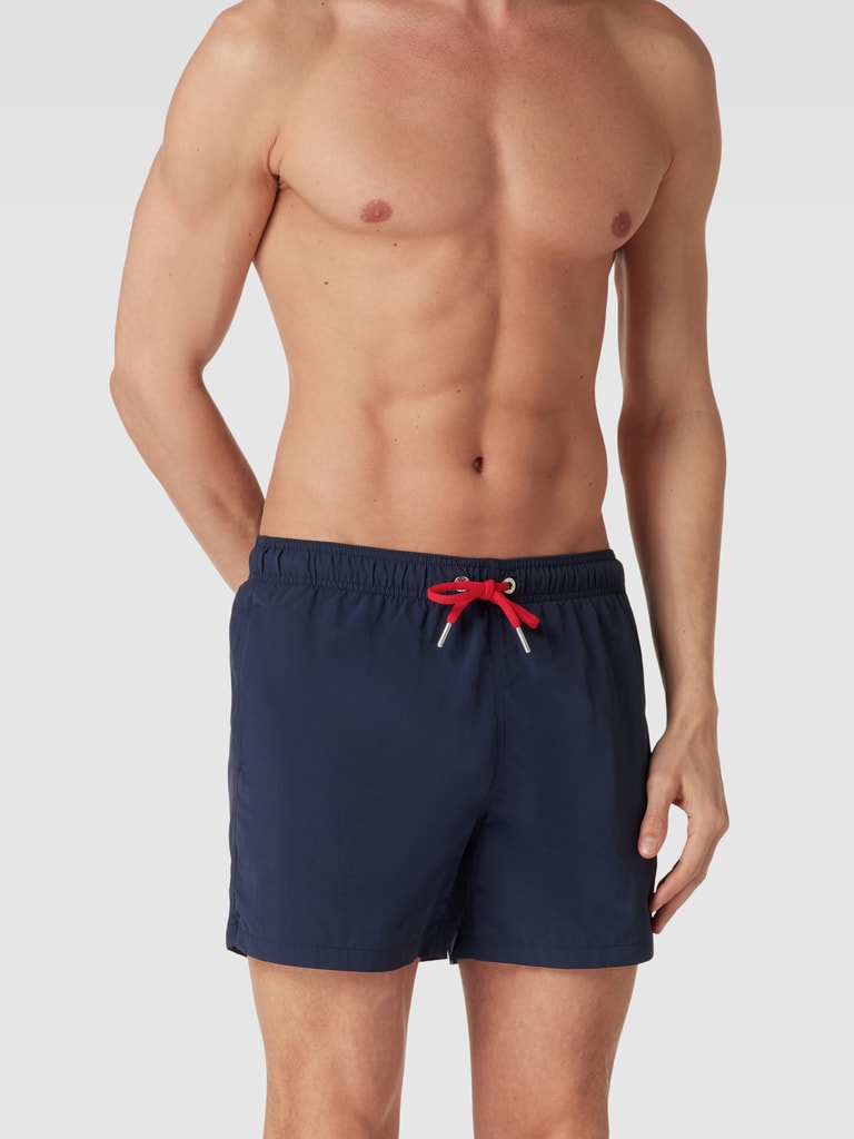 GANT Herren Badeshorts Dusty Navy - Insel-Print Mit Kordelzug