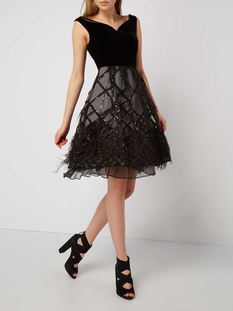 Coast Cocktailkleid mit Federn am Saum (black) online kaufen