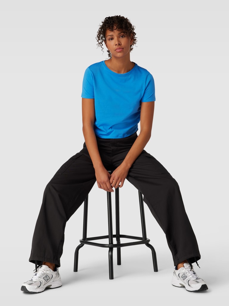 QS Cropped TShirt mit seitlichen Raffungen (royal) online kaufen