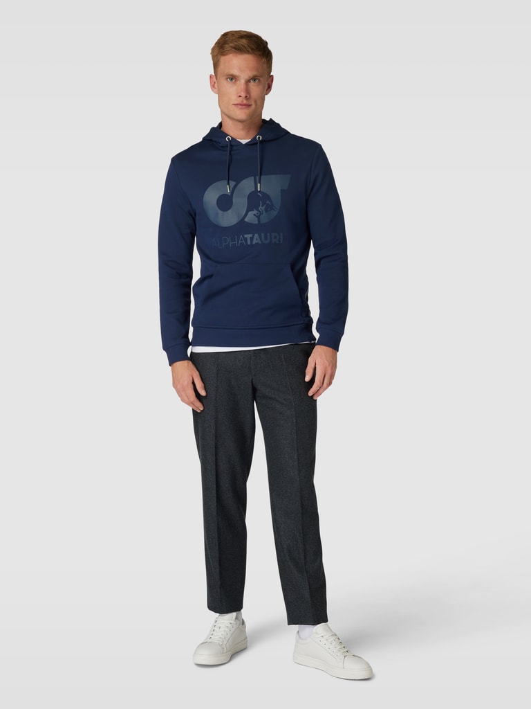 AlphaTauri Hoodie mit Label-Print Modell 'SHERO' (marine) online