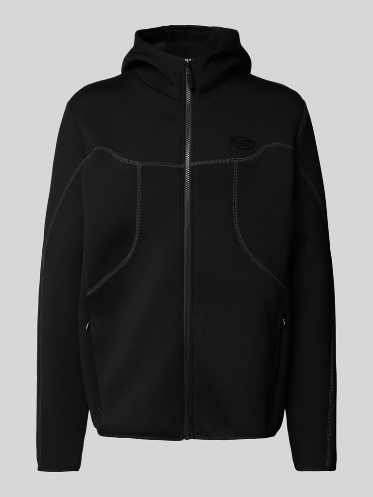 Review Sweatjacke Mit Ziernähten Und Viskose-anteil (black) Online Kaufen