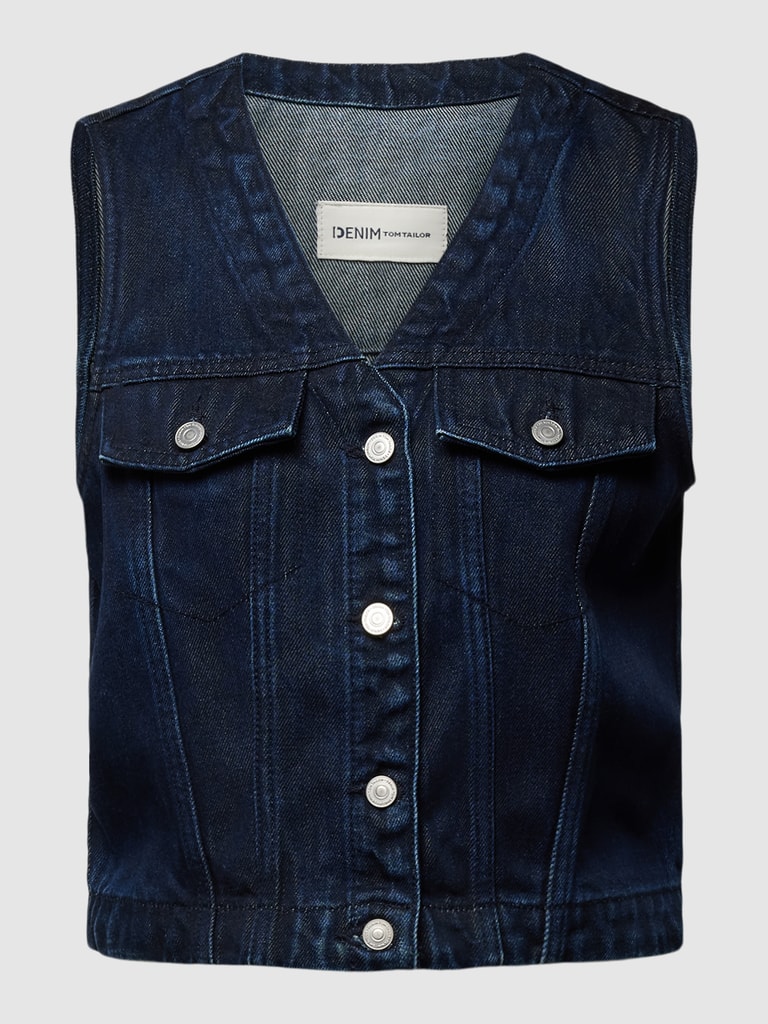 TOM TAILOR DENIM MIT BALLONÄRMELN - Blouse - deep black/zwart