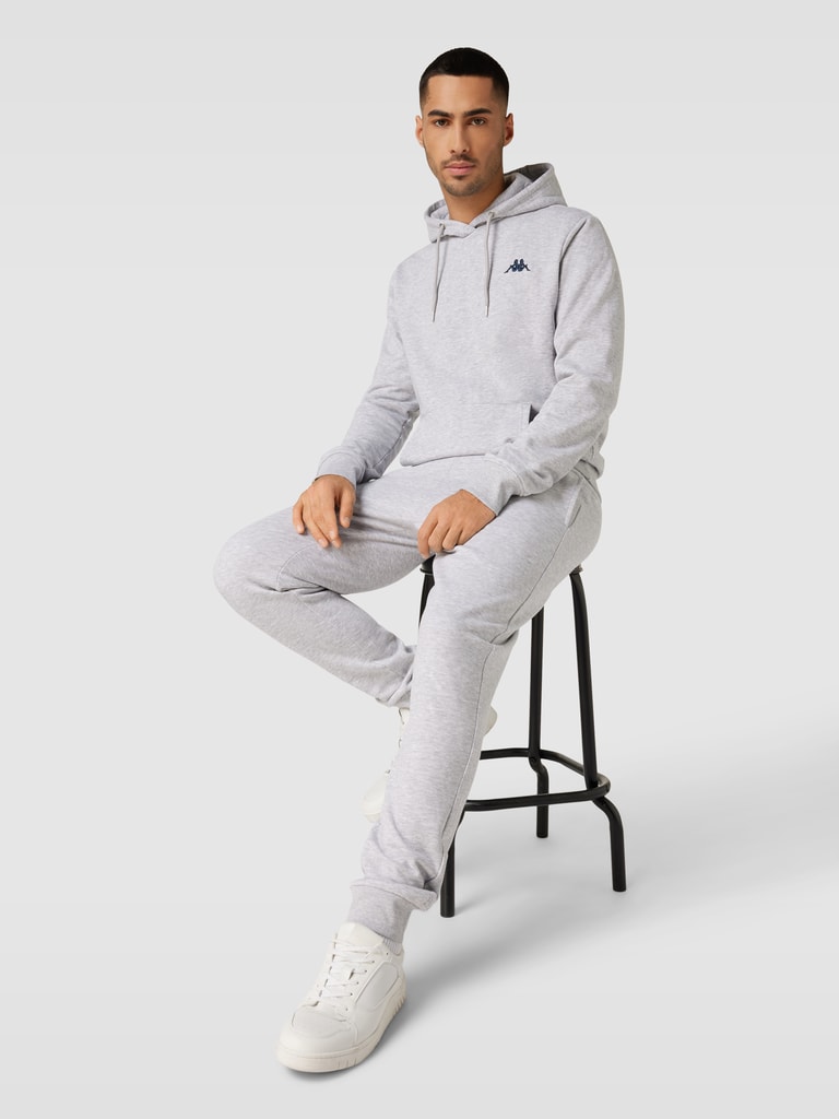 Kappa Label Kappa Hoodie mit Label-Stitching Modell 'Vend' (hellgrau melange ...