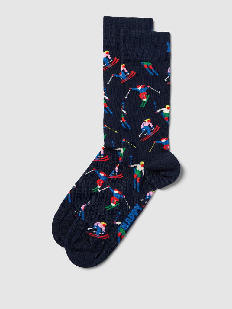 Happy Socks Bike Sock Fahrrad Socke 41-46, Dunkelblau im Sale