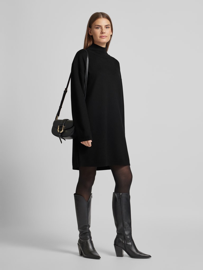 Gebreide Jurken Esprit Leren Jurk Jake*s Collection Gebreide Jurk