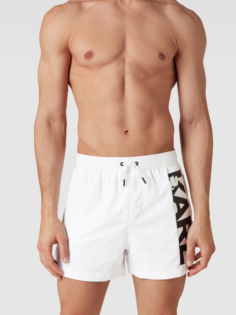 Karl Lagerfeld White Polyester Men's Swim Trunks main image 1