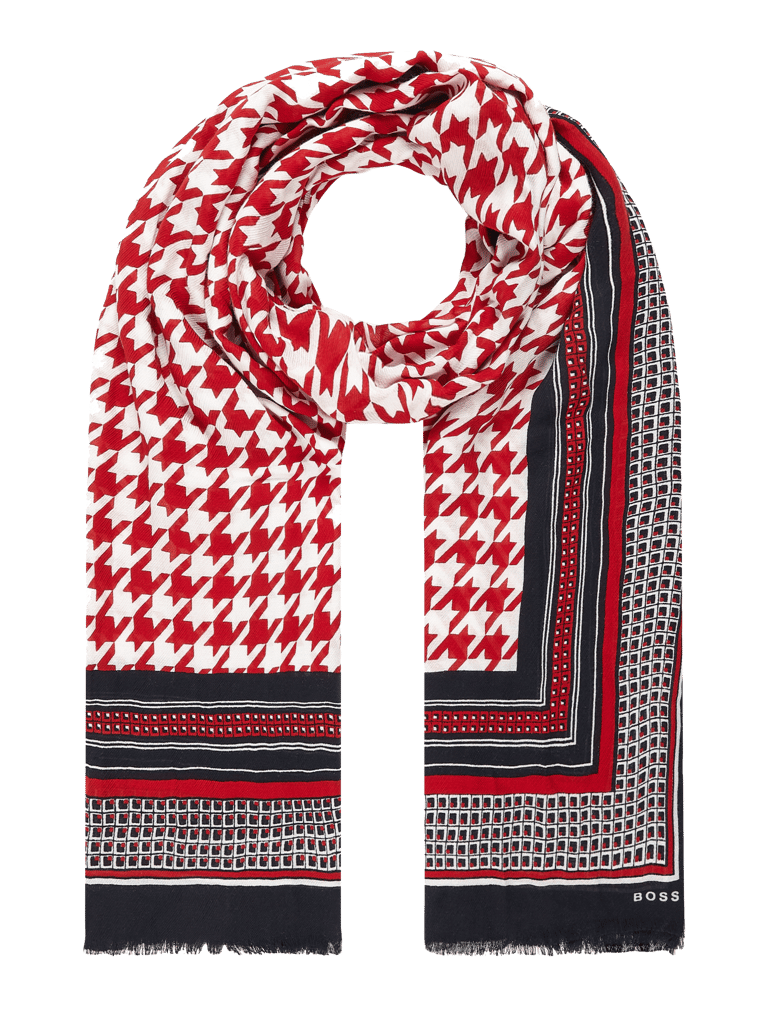 Arabischer Schal Mit Hahnentrittmuster 110x110cm - Unisex Für Damen & Herren