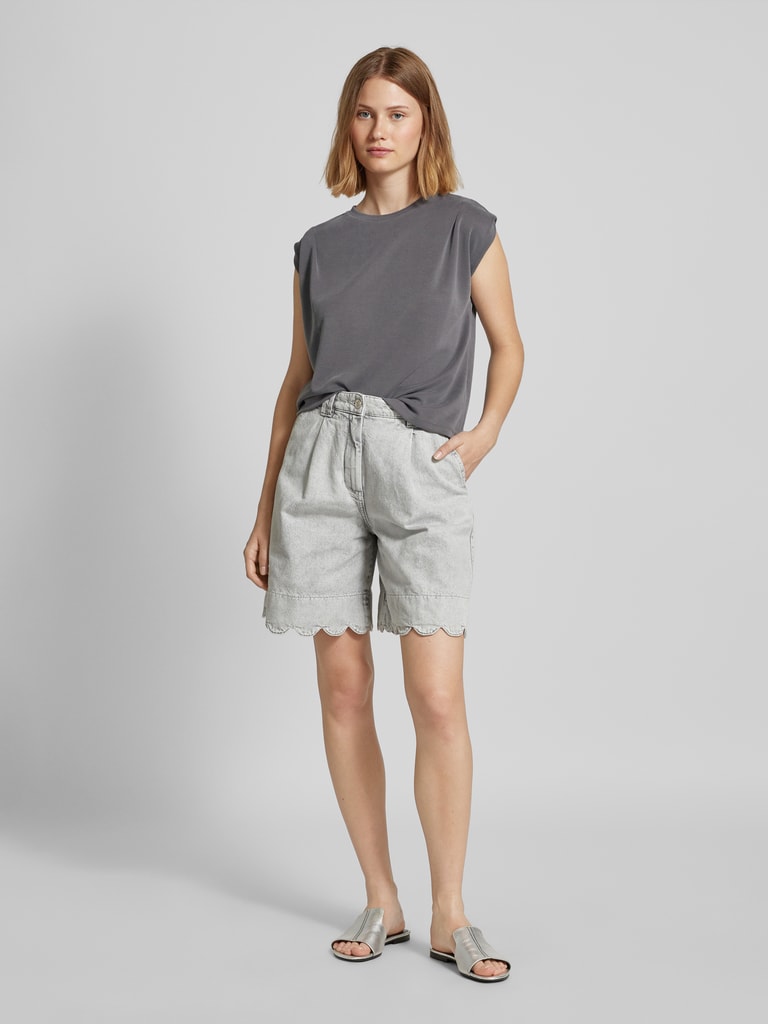 Allegra K Metallic tanktop voor dames, ronde hals, party, mouwloos