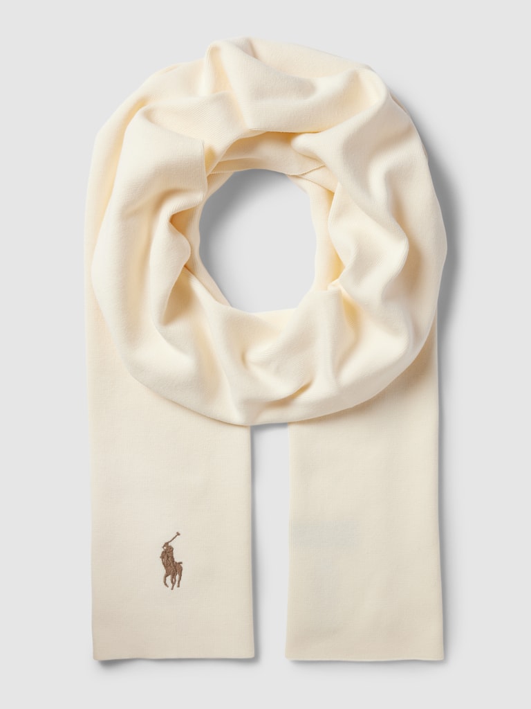 Polo Ralph Lauren Sjaal met labelstitching in offwhite online