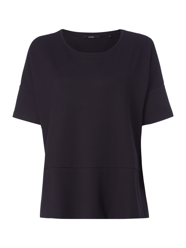 Oversized Long Sleeve Shirt with Shoulder Schiffli Detail main image 1