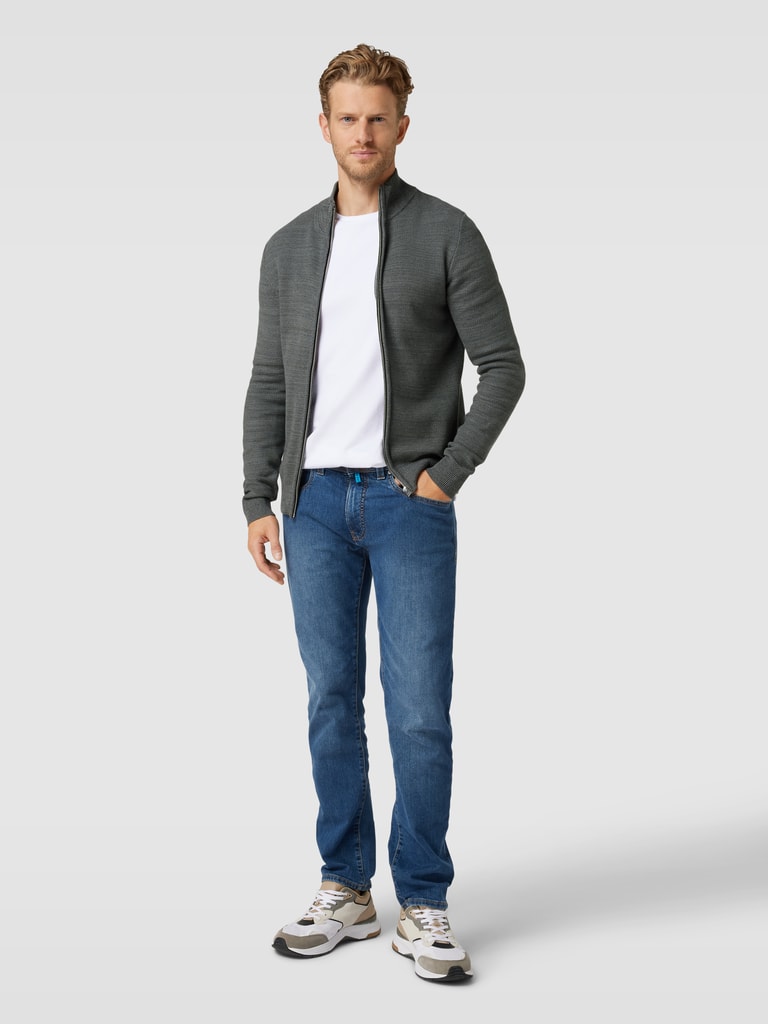 CREATION L PREMIUM Pullover met opstaande kraag Met inzetten opzij in