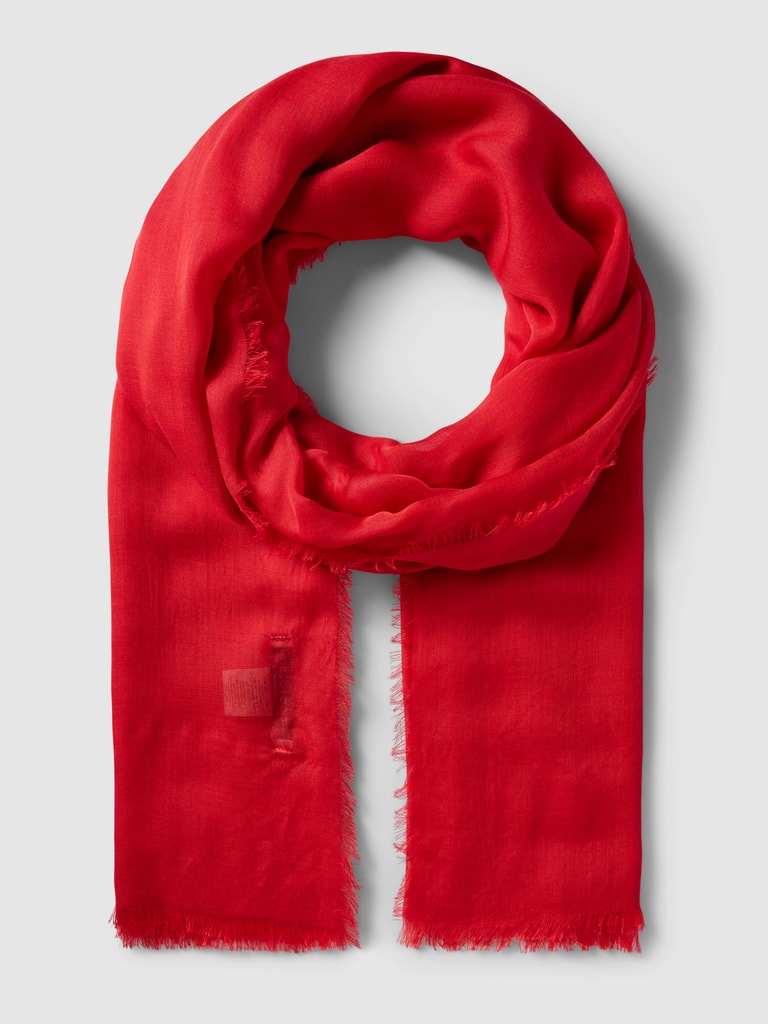 CodelloSchal mit ausgefranstem Saum in rot
