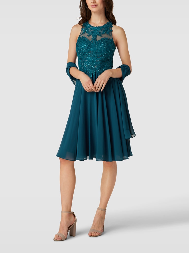 Mascara Cocktailkleid mit Zierbesatz (petrol) online kaufen