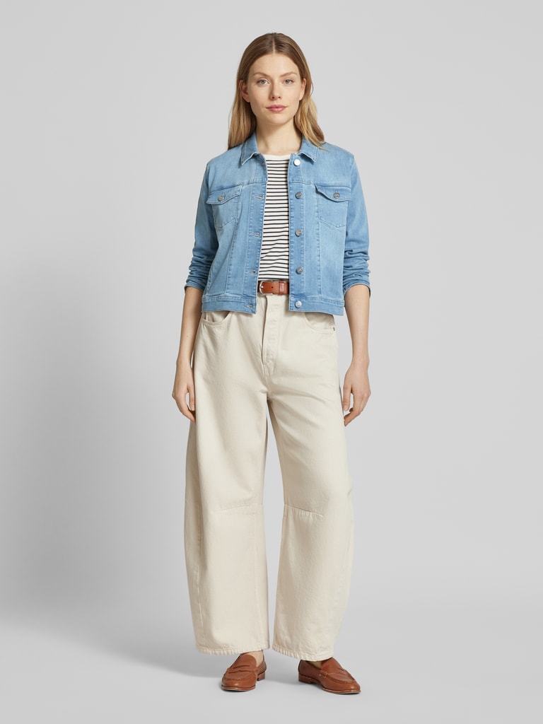 comma Jeansjacke mit Knopfleiste (jeansblau) online kaufen