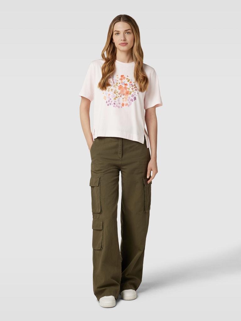 Esprit T-Shirt aus Baumwolle mit Motiv-Print (rosa) online kaufen