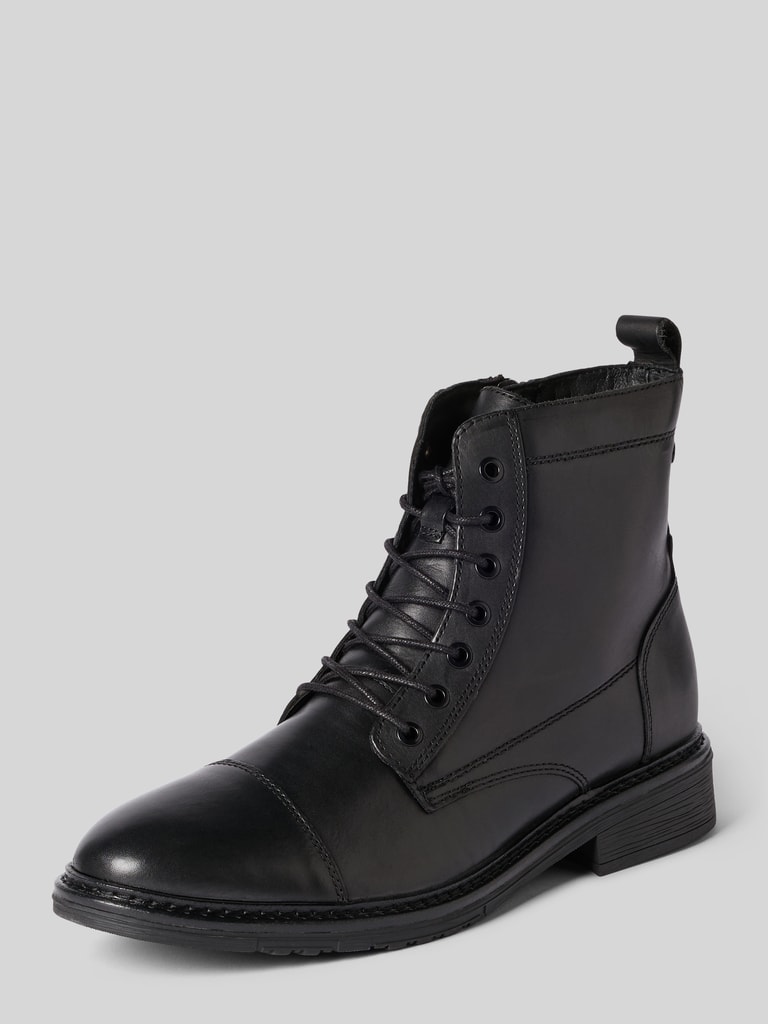 Steve Madden Veterlaarzen met logo-applicatie, model 'Gusto' in donkerbruin online kopen | P&C Steve Madden Veterlaarzen met logo-applicatie, model 'Gusto' in donkerbruin online kopen | P&C