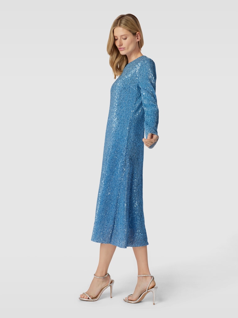 Stine Goya Midi-jurk met pailletten in blauw online kopen P&C