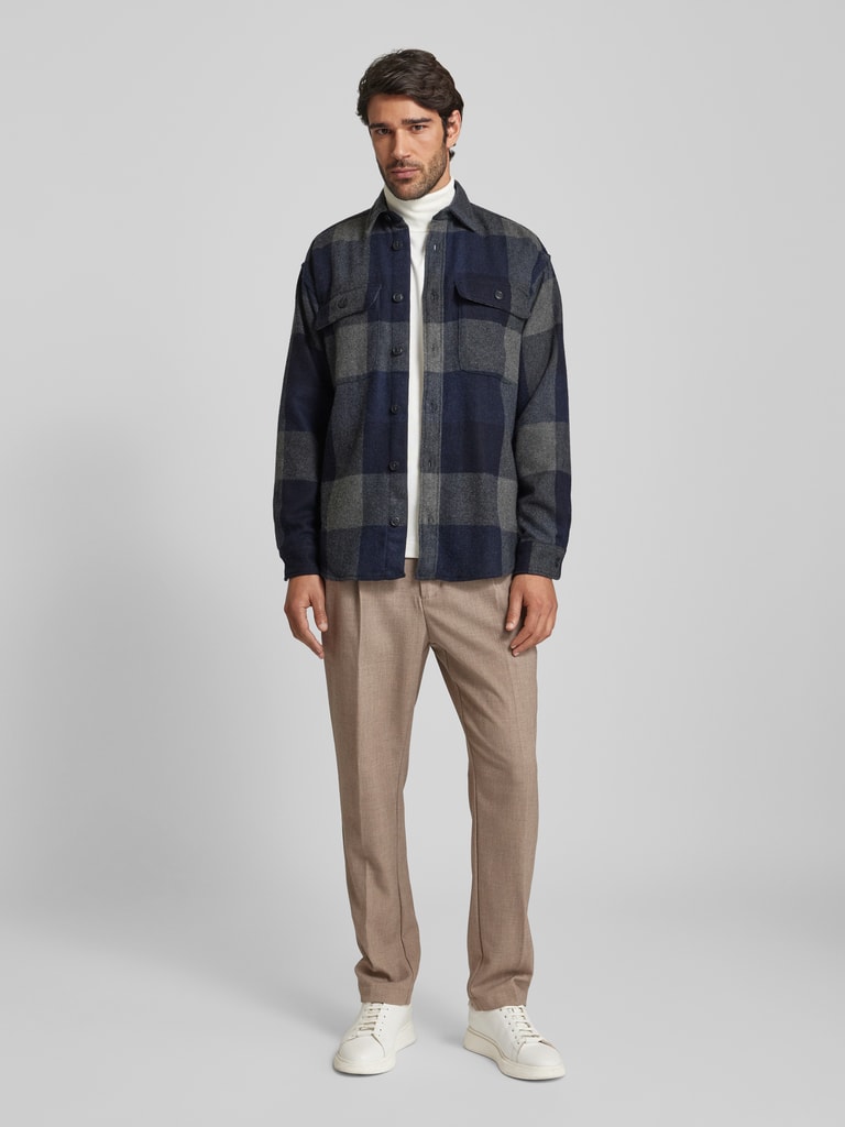 JACK & JONES Herren Hemdjacke – Langarm, Hoch Geschlossen, Aus 100% Polyester