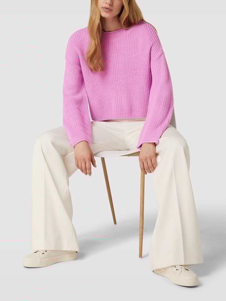 Vera Mont Damen Feinstrickpullover – Rundhals, Straight Fit, Unifarben, Lässiger Style