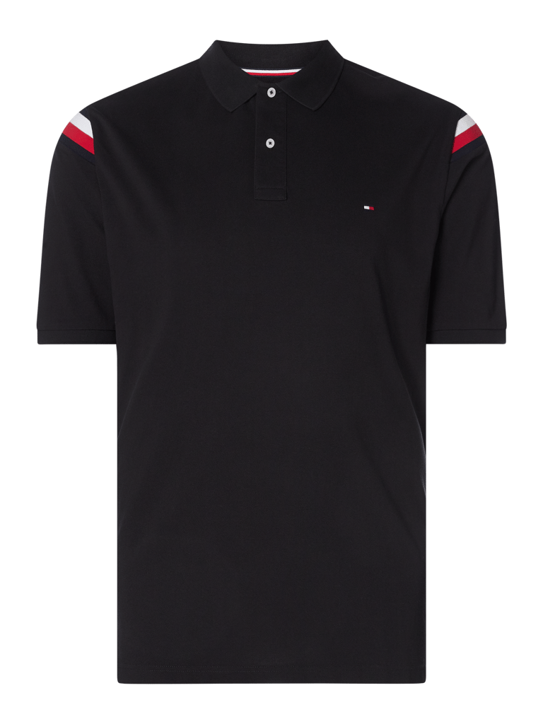 Tommy Hilfiger Big And Tall Plus Size Poloshirt Aus Piqué Schwarz