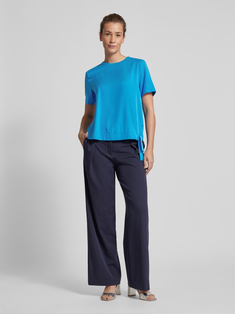comma Casual Identity T-Shirt mit Schleifen-Detail (blau) online 