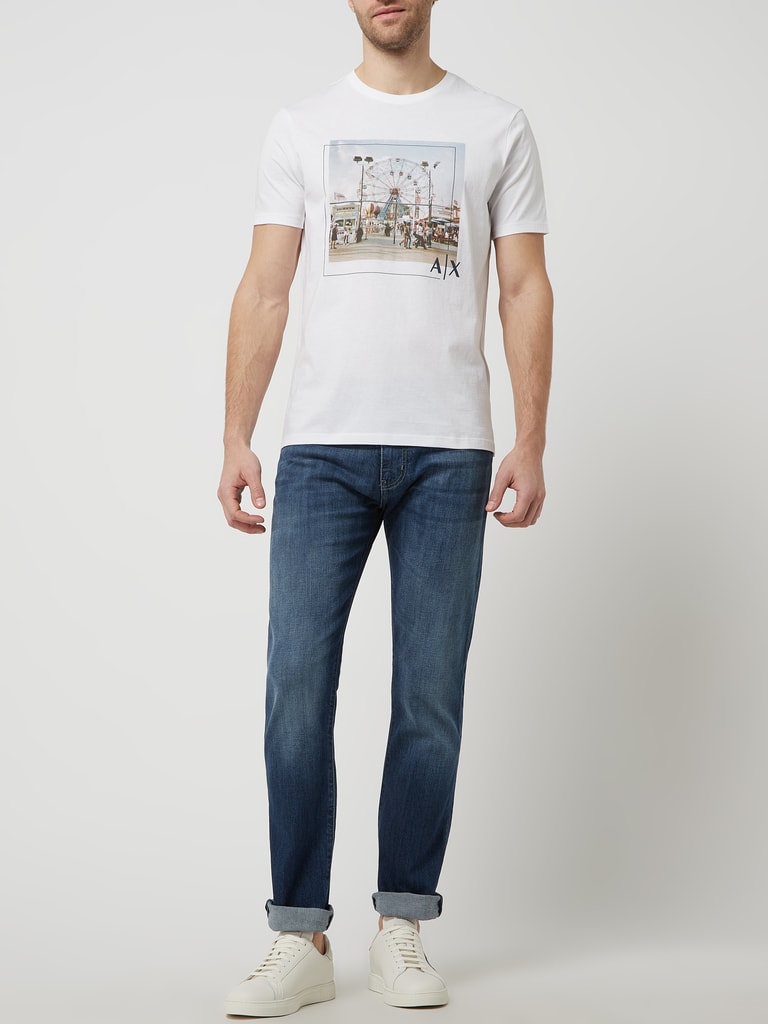 ARMANI EXCHANGE Regular Fit T-Shirt mit Print (weiss) online kaufen