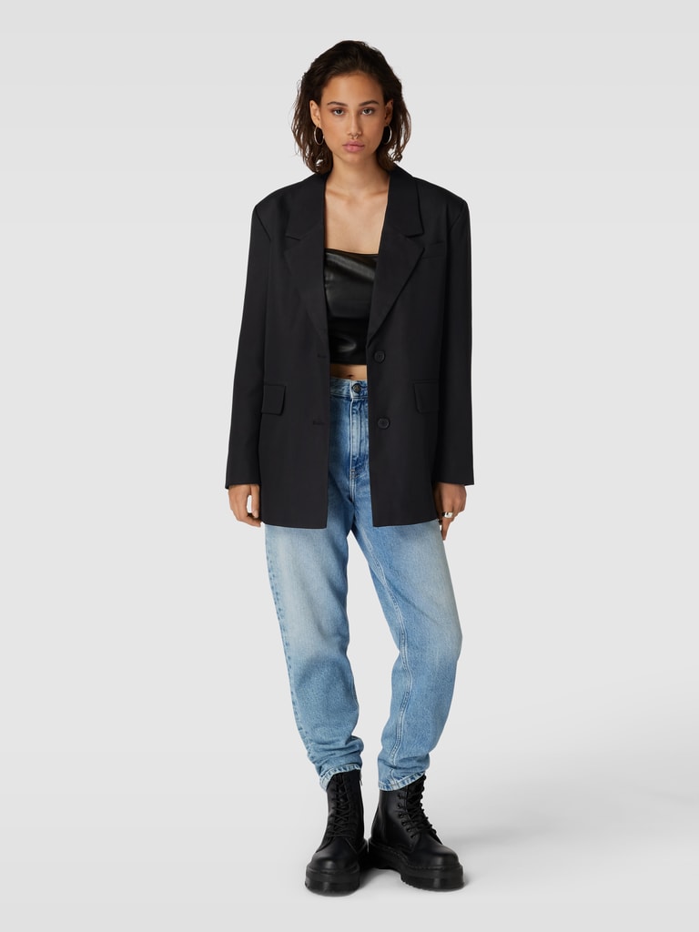 Blazer Monopetto Noisy May Nmmilla L/S Curve – Giacca Classica In Poliestere Riciclato Per Donna, Taglie Forti, Con Bottoni E Tasche - 5