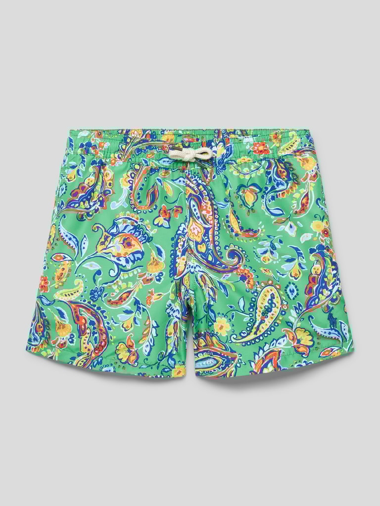 Polo Ralph Lauren Kids Zwembroek met paisleymotief, model 'TRAVELER' in