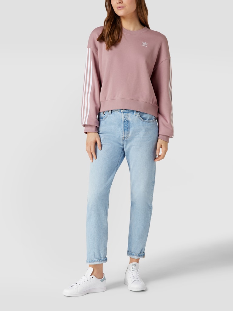 adidas Originals Sweatshirt mit Label-Stitching (mauve) online kaufen