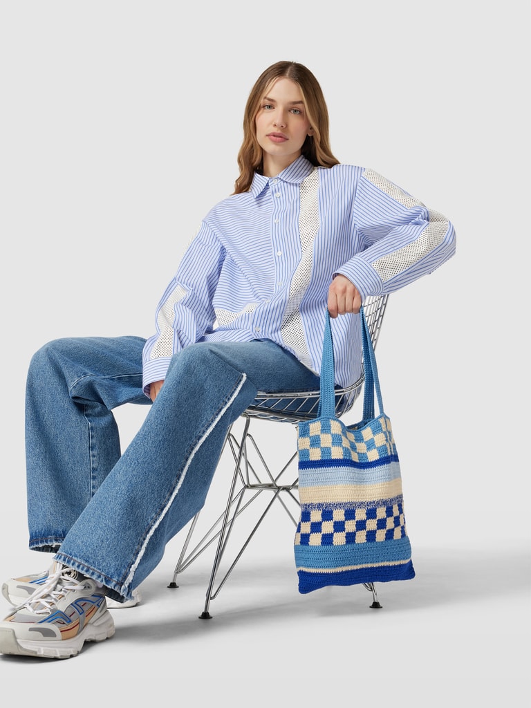 BAUM UND PFERDGARTEN 23905C2236 関税送料込 BAUM & PFERDGARTEN Shopper in Strick-Optik (blau) online kaufen
