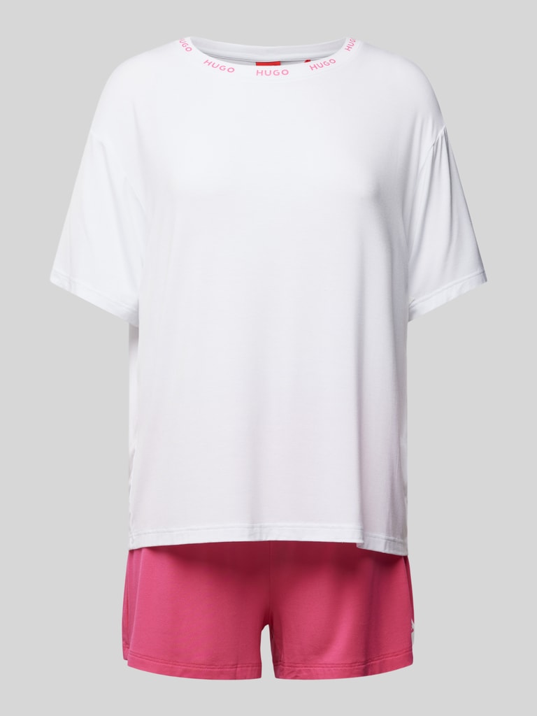 Pyjama Lable HUGO Pyjama mit Label-Print Modell 'UNITE' (pink) online kaufen