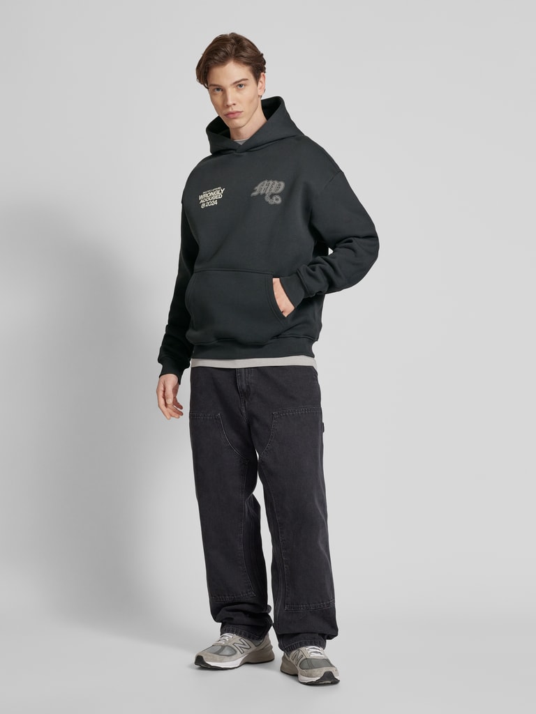 Matchbox - Faux Multi Icons - Women's Oversized Fleece Hoodie Sweatshirt main image 1