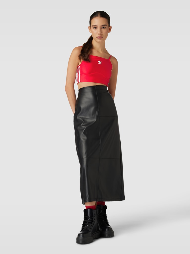 adidas Originals Korte top met spaghettibandjes in donkerrood online ...