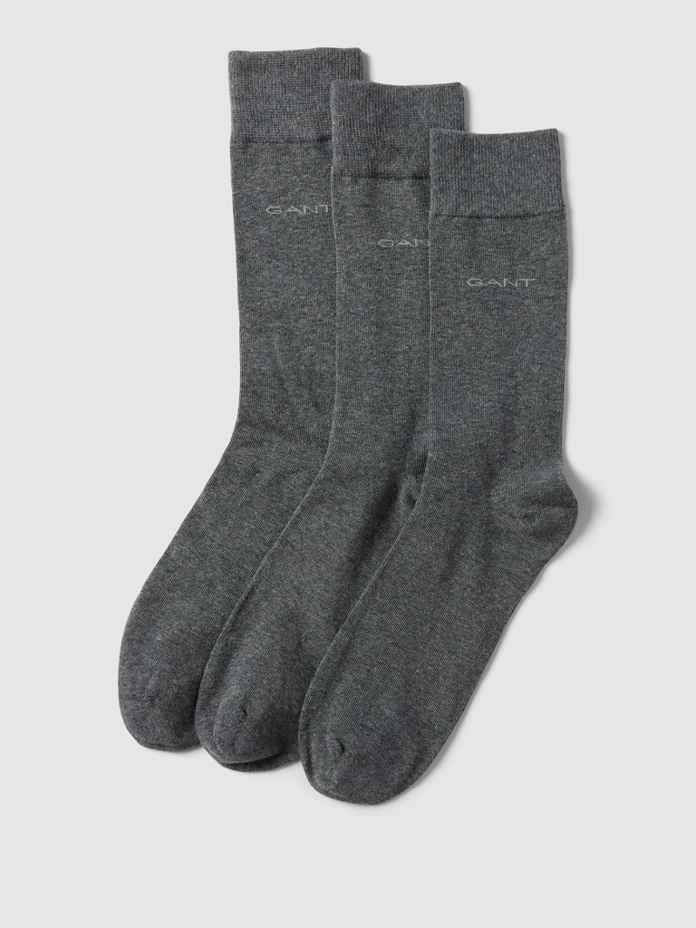 GANT Baby-Socken Für Jungen – 3er-Pack Retro Shield, Hellgrau, Dunkelblau, Weiß, Mit Logo