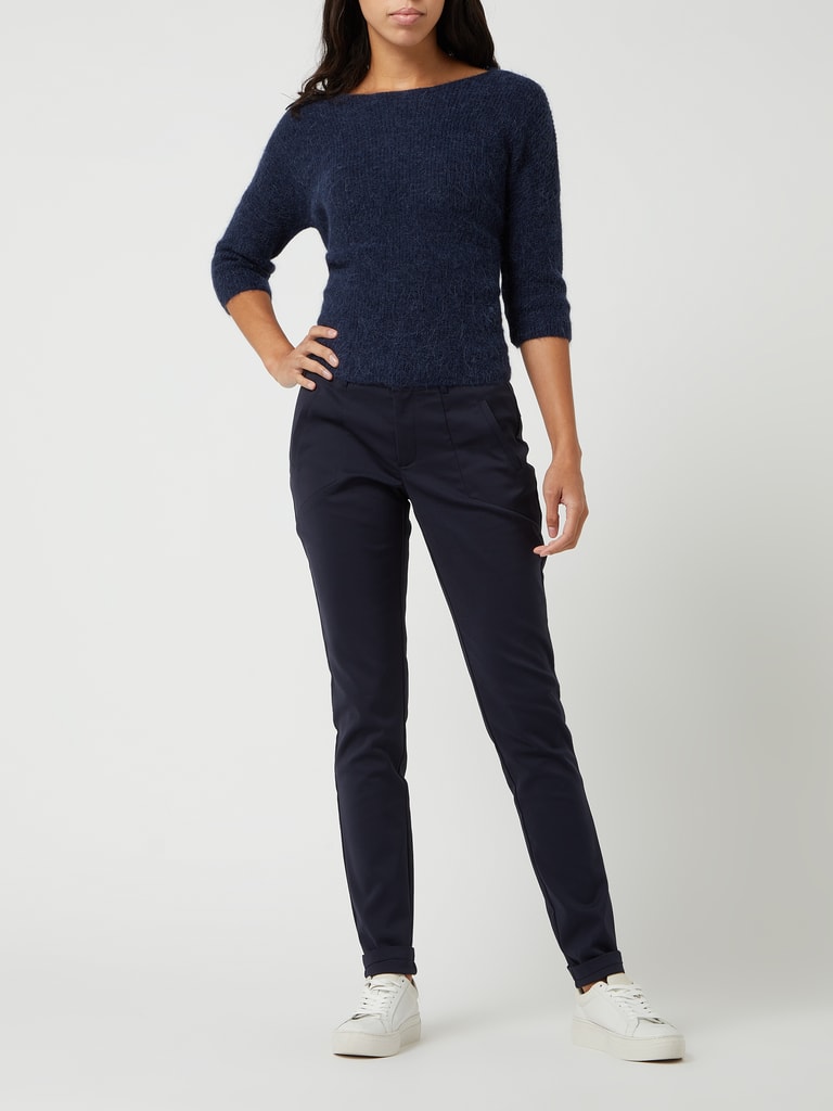 Kavera R Kaffe Stoffhose mit Stretch-Anteil Modell 'Kavera' (marine) online kaufen