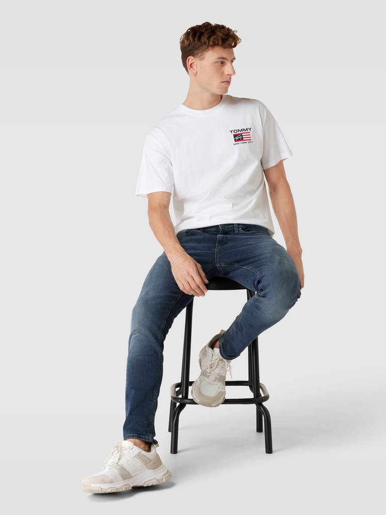 Tommy Jeans T-Shirt mit Label-Print (weiss) online kaufen 